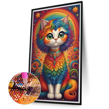 Load image into Gallery viewer, Diamond Painting - Full Round - rainbow cat (40*70CM)