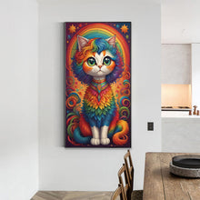 Load image into Gallery viewer, Diamond Painting - Full Round - rainbow cat (40*70CM)
