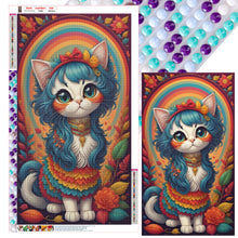 Load image into Gallery viewer, Diamond Painting - Full Round - rainbow cat (40*70CM)