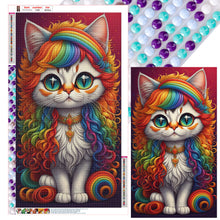 Load image into Gallery viewer, Diamond Painting - Full Round - rainbow cat (40*70CM)