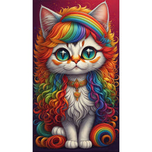 Load image into Gallery viewer, Diamond Painting - Full Round - rainbow cat (40*70CM)