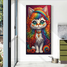 Load image into Gallery viewer, Diamond Painting - Full Round - rainbow cat (40*70CM)