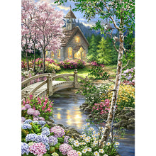 Load image into Gallery viewer, AB Diamond Painting - Full Square - Small Bridge and Flowing Water Garden (40*55CM)