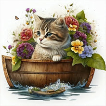 Load image into Gallery viewer, Diamond Painting - Full Round - kitten (30*30CM)