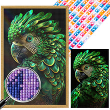 Load image into Gallery viewer, AB Diamond Painting - Full Square - green parrot (45*70CM)