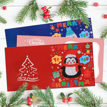 Load image into Gallery viewer, 6PCS DIY Diamond Painting Card Elk Christmas Diamond Drawing Card 30x15cm (#2)