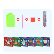 Load image into Gallery viewer, 6PCS DIY Diamond Painting Card Elk Christmas Diamond Drawing Card 30x15cm (#2)