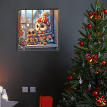 Load image into Gallery viewer, Diamond Painting - Full Round - Christmas snowy night owl animal series (40*40CM)