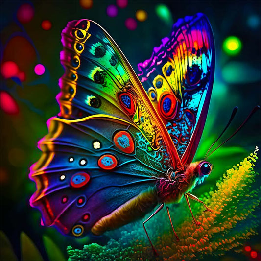 AB Diamond Painting - Full Square - fluorescent butterfly (30*30CM)