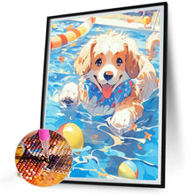 Load image into Gallery viewer, AB Diamond Painting - Full Square - swimming dog (40*50CM)