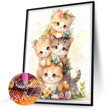 Load image into Gallery viewer, AB Diamond Painting - Full Square - cat jenga (40*50CM)