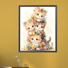 Load image into Gallery viewer, AB Diamond Painting - Full Square - cat jenga (40*50CM)