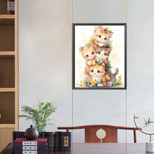 Load image into Gallery viewer, AB Diamond Painting - Full Square - cat jenga (40*50CM)