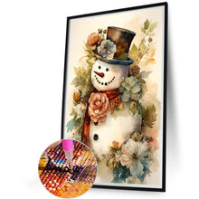 Load image into Gallery viewer, AB Diamond Painting - Full Square - Dressed up snowman (40*60CM)