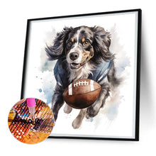 Load image into Gallery viewer, Diamond Painting - Full Round - puppy playing ball (30*30CM)