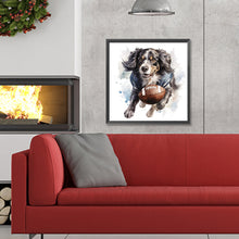 Load image into Gallery viewer, Diamond Painting - Full Round - puppy playing ball (30*30CM)