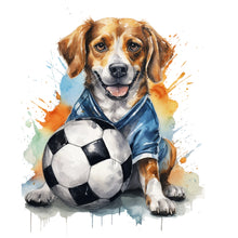 Load image into Gallery viewer, Diamond Painting - Full Round - puppy playing ball (30*30CM)