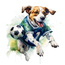 Load image into Gallery viewer, Diamond Painting - Full Round - puppy playing ball (30*30CM)