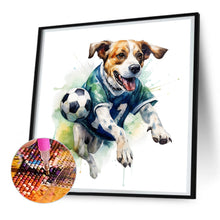 Load image into Gallery viewer, Diamond Painting - Full Round - puppy playing ball (30*30CM)