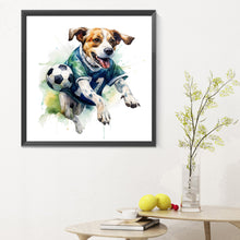 Load image into Gallery viewer, Diamond Painting - Full Round - puppy playing ball (30*30CM)