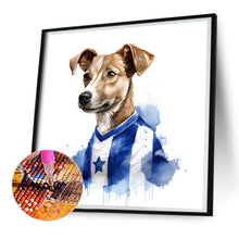 Load image into Gallery viewer, Diamond Painting - Full Round - puppy playing ball (30*30CM)