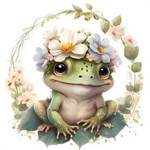 Load image into Gallery viewer, Diamond Painting - Full Round - flower dog (30*30CM)