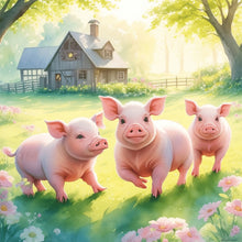 Load image into Gallery viewer, Diamond Painting - Full Round - farm animals (30*30CM)