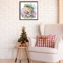 Load image into Gallery viewer, Diamond Painting - Partial Special Shaped - flower and frog (30*30CM)