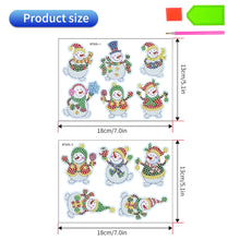 Load image into Gallery viewer, 2PCS Christmas Gem Art DIY Craft Kit Diamond Painting Sticker (Xmas Snowman)
