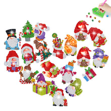 Load image into Gallery viewer, 2PCS Christmas Gem Art DIY Craft Kit Diamond Painting Sticker (Xmas Gnome)