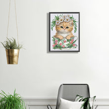 Load image into Gallery viewer, Diamond Painting - Partial Special Shaped - teacup kitten (30*40CM)