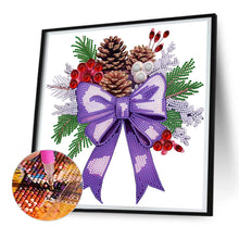 Load image into Gallery viewer, Diamond Painting - Partial Special Shaped - Christmas bow (30*30CM)
