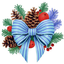 Load image into Gallery viewer, Diamond Painting - Partial Special Shaped - Christmas bow (30*30CM)
