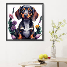Load image into Gallery viewer, Diamond Painting - Full Round - flower cluster puppy (30*30CM)