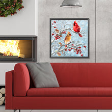 Load image into Gallery viewer, Diamond Painting - Full Round - cardinal on branch (30*30CM)