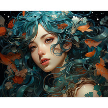 Load image into Gallery viewer, Diamond Painting - Full Square - goldfish woman (40*50CM)