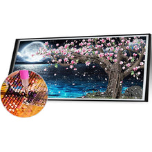 Load image into Gallery viewer, AB Diamond Painting - Full Round - Peach blossom tree under the moon (80*40CM)