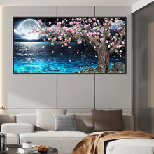 Load image into Gallery viewer, AB Diamond Painting - Full Round - Peach blossom tree under the moon (80*40CM)