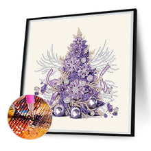 Load image into Gallery viewer, Diamond Painting - Partial Special Shaped - Purple Christmas tree (30*30CM)