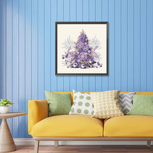 Load image into Gallery viewer, Diamond Painting - Partial Special Shaped - Purple Christmas tree (30*30CM)