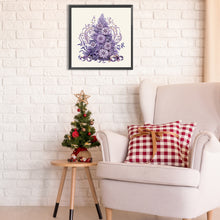 Load image into Gallery viewer, Diamond Painting - Partial Special Shaped - Purple Christmas tree (30*30CM)
