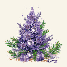 Load image into Gallery viewer, Diamond Painting - Partial Special Shaped - Purple Christmas tree (30*30CM)