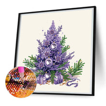 Load image into Gallery viewer, Diamond Painting - Partial Special Shaped - Purple Christmas tree (30*30CM)