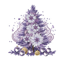 Load image into Gallery viewer, Diamond Painting - Partial Special Shaped - Purple Christmas tree (30*30CM)