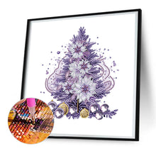 Load image into Gallery viewer, Diamond Painting - Partial Special Shaped - Purple Christmas tree (30*30CM)