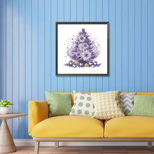 Load image into Gallery viewer, Diamond Painting - Partial Special Shaped - Purple Christmas tree (30*30CM)