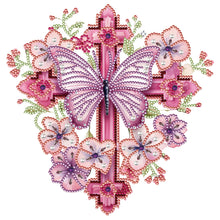 Load image into Gallery viewer, Diamond Painting - Partial Special Shaped - butterfly cross (30*30CM)