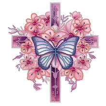 Load image into Gallery viewer, Diamond Painting - Partial Special Shaped - butterfly cross (30*30CM)