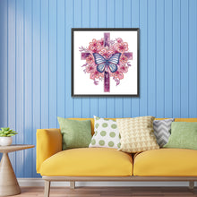 Load image into Gallery viewer, Diamond Painting - Partial Special Shaped - butterfly cross (30*30CM)