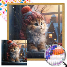 Load image into Gallery viewer, AB Diamond Painting - Full Round - winter night animals (40*40CM)